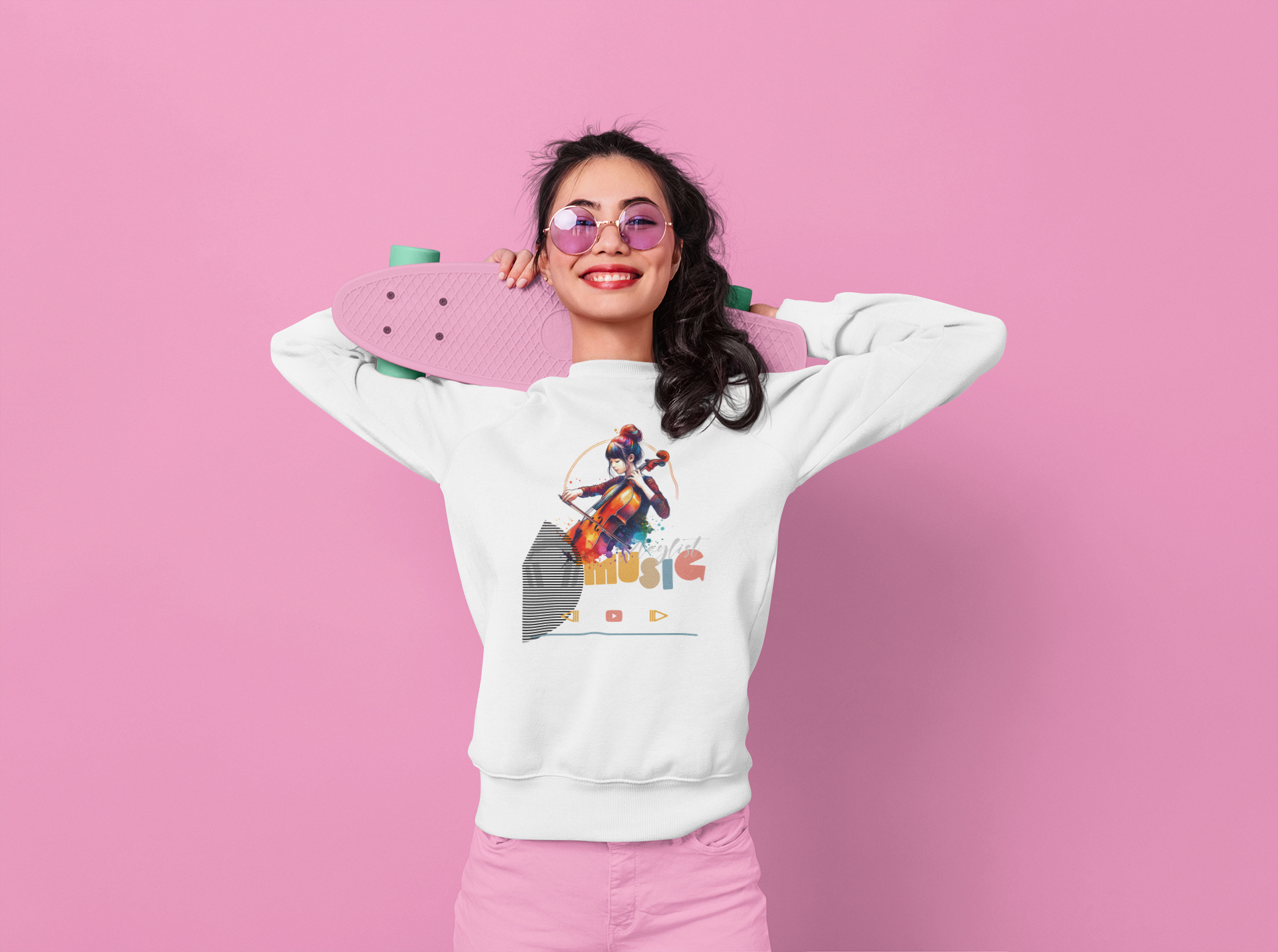 Black Music Sweatshirt – Feel the Beat, Wear the Vibe