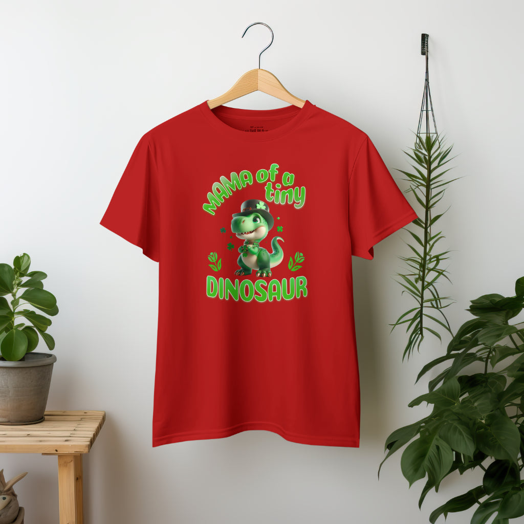Red Cotton T-Shirt – Mama of a Tiny Dinosaur